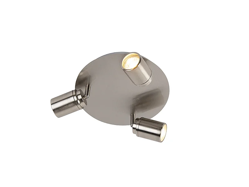 Spot de salle de bain moderne en acier 3 lumières IP44 - Ducha