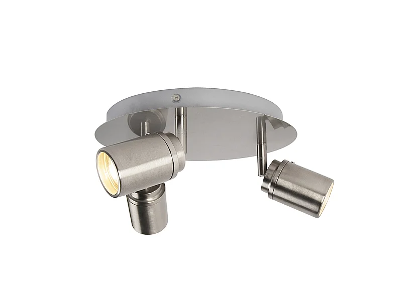 Spot de salle de bain moderne en acier 3 lumières IP44 - Ducha