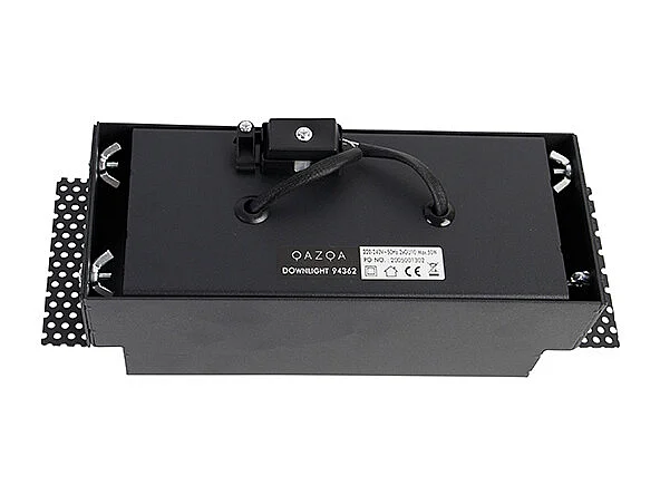 Spot encastré noir GU10 orientable et inclinable à variateur d’intensité sans cadre 2 lumières - Oneon