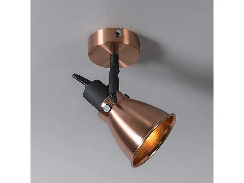 Spot de plafond orientable cuivré classique - Jos