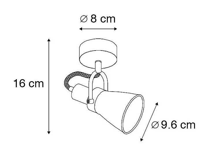 Spot de plafond orientable cuivré classique - Jos
