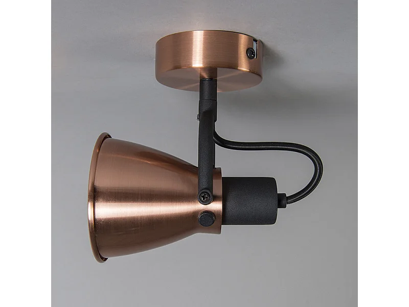 Spot de plafond orientable cuivré classique - Jos