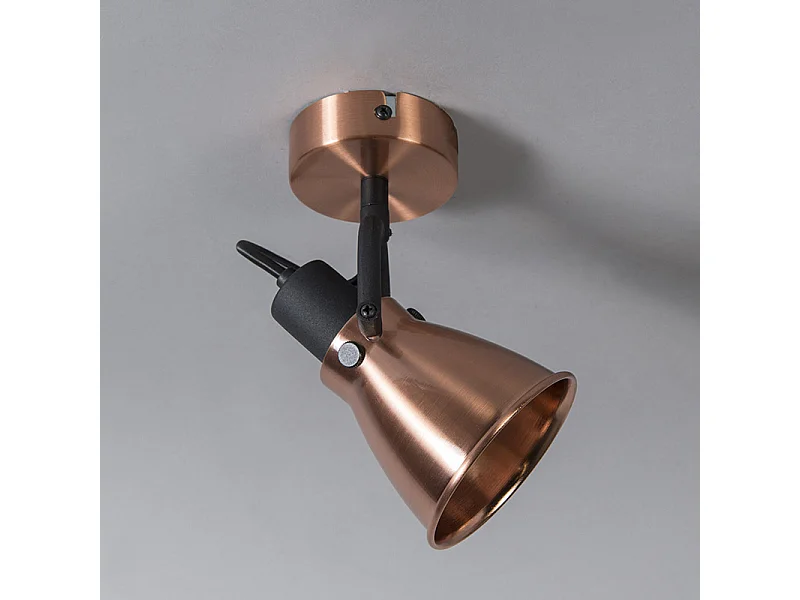 Spot de plafond orientable cuivré classique - Jos