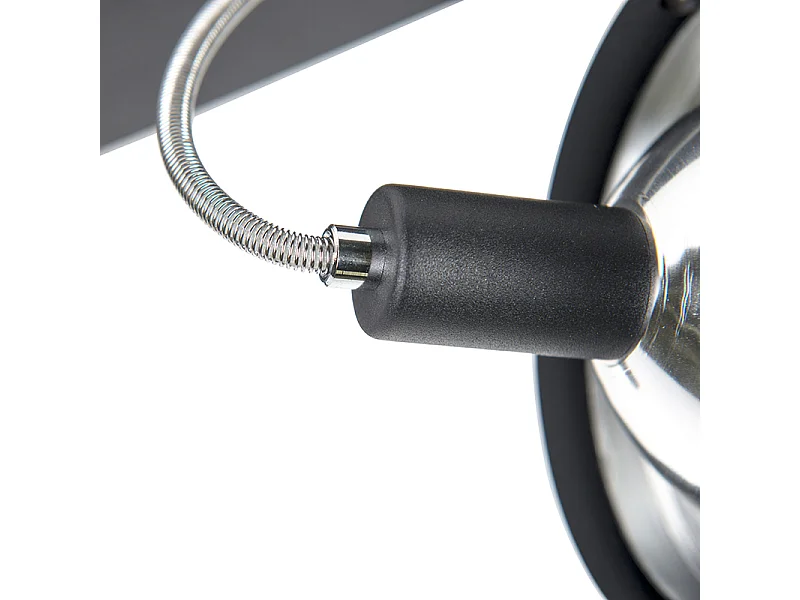 Spot design noir 4 lumières orientables - Nox