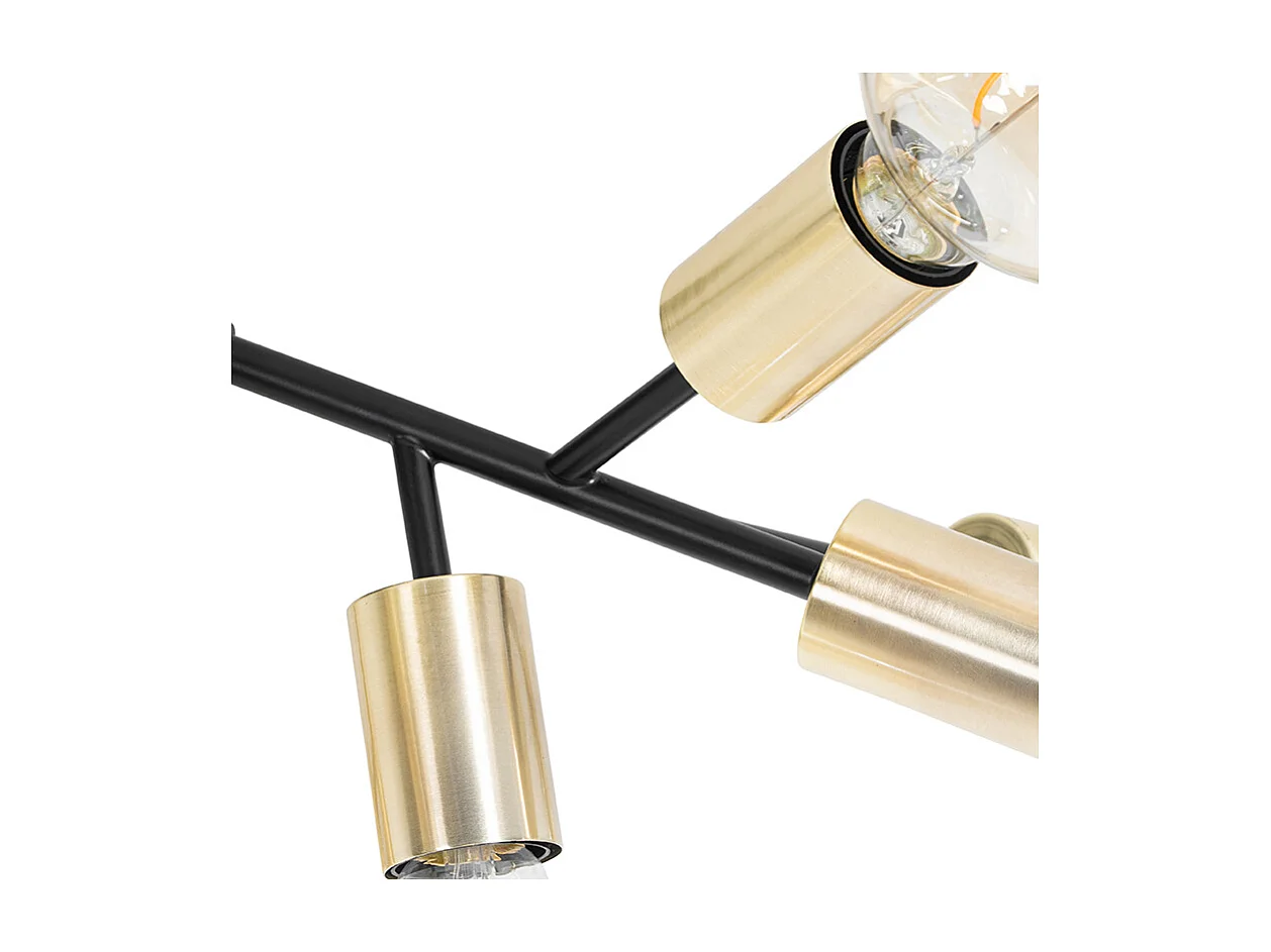 Plafonnier design noir et doré 12 lumières - Juul
