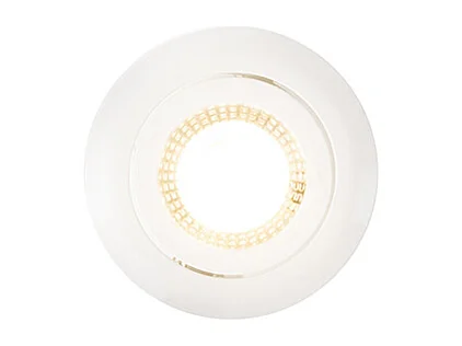 Lot de 5 spots encastrés blancs avec LED à 3 niveaux de luminosité - Mio