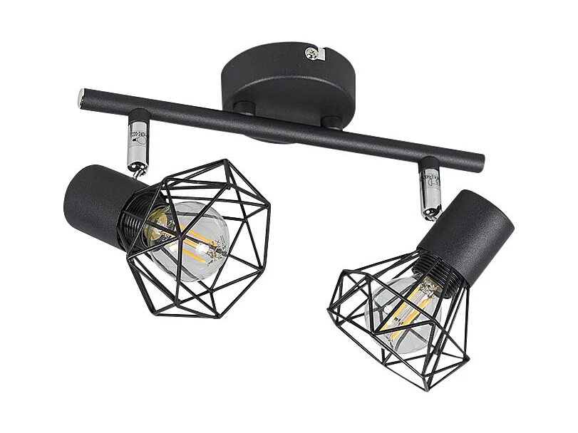 Spot art déco noir pivotant et inclinable - MOSH 2