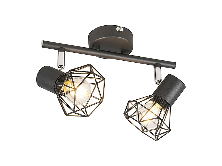 Spot art déco noir pivotant et inclinable - MOSH 2