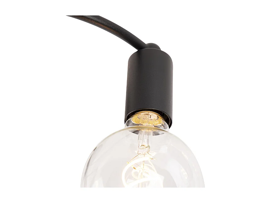 Plafonnier Art Déco noir 4 lumières - Facil