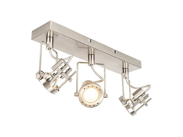 Spot industriel acier 3 lumières pivotant et basculant - Suplux