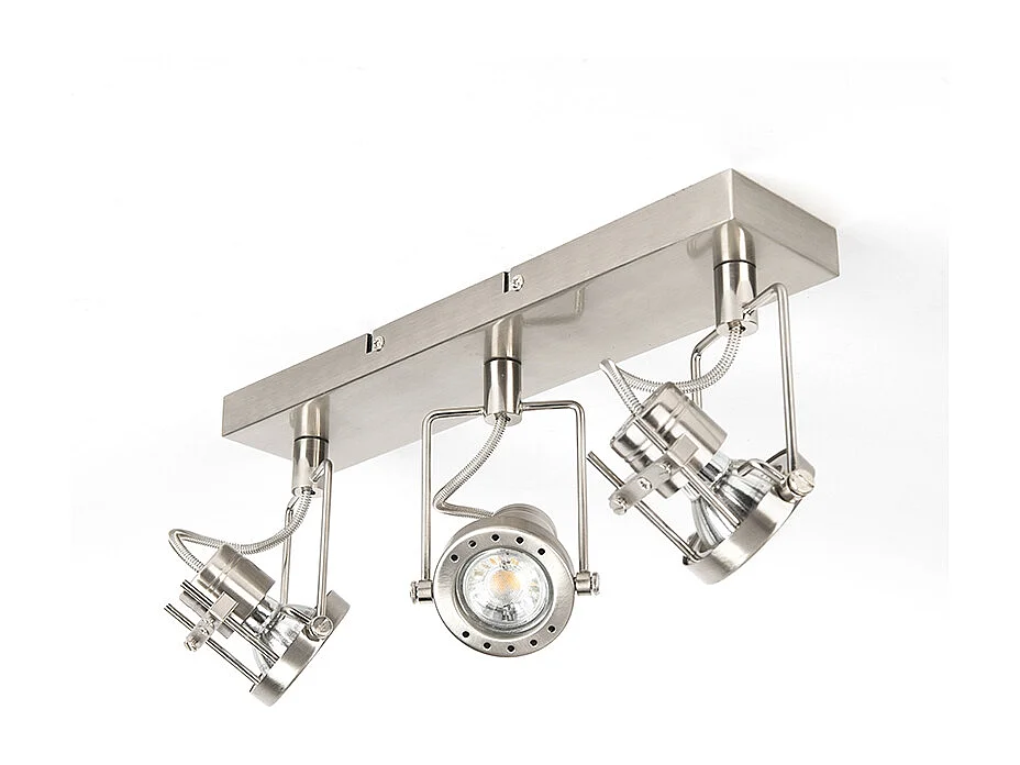 Spot industriel acier 3 lumières pivotant et basculant - Suplux