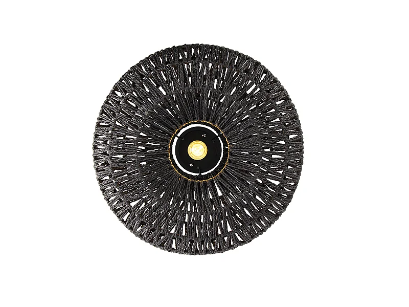 Plafonnier rétro noir 50 cm - Lina
