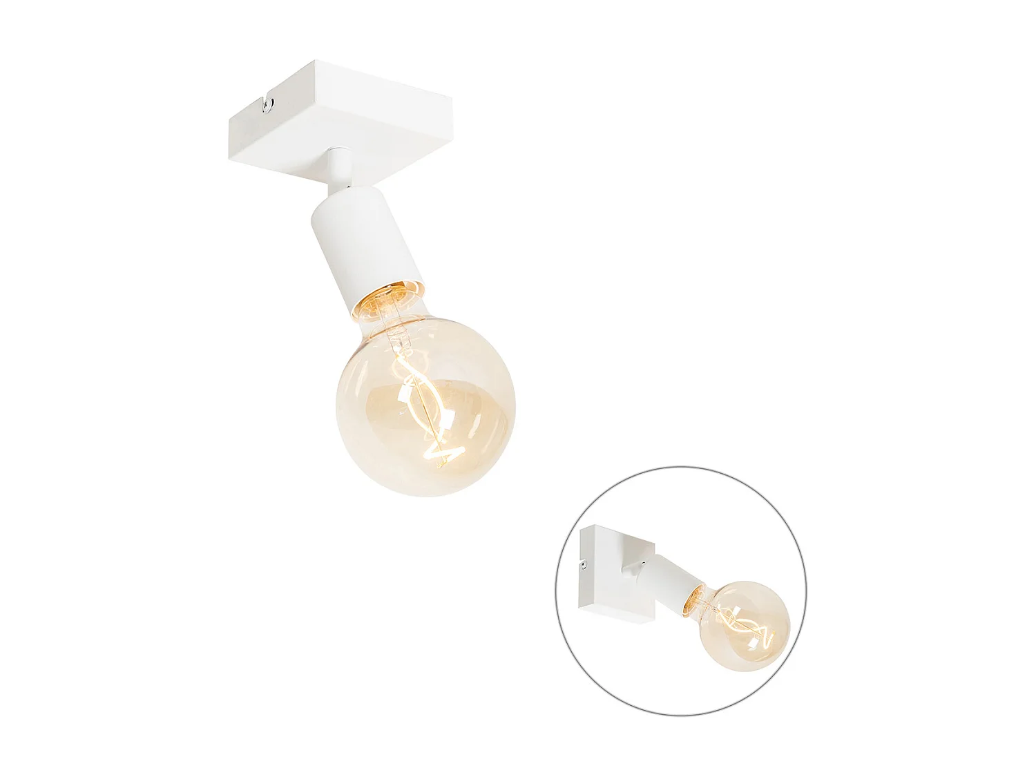 Spot encastré moderne blanc carré - Facil