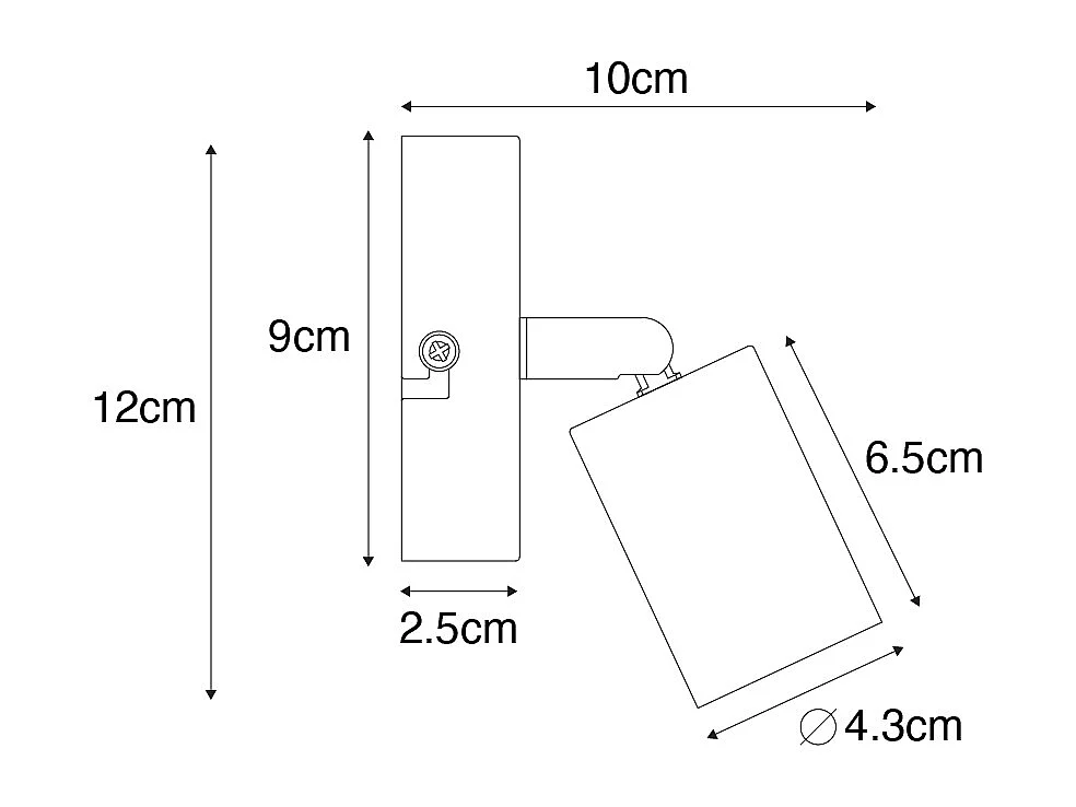 Spot encastré moderne blanc carré - Facil
