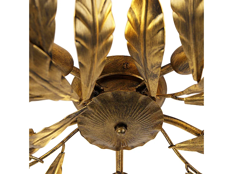 Plafonnier vintage or antique 5 lumières - Linden