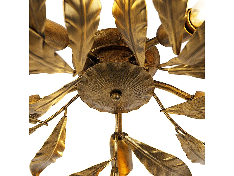 Plafonnier vintage or antique 5 lumières - Linden