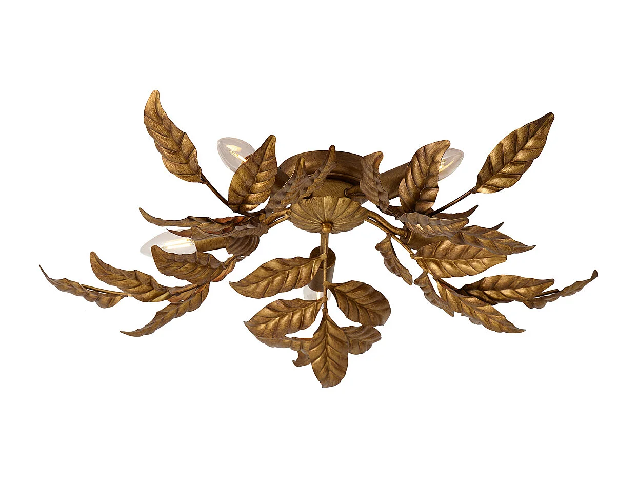 Plafonnier vintage or antique 5 lumières - Linden