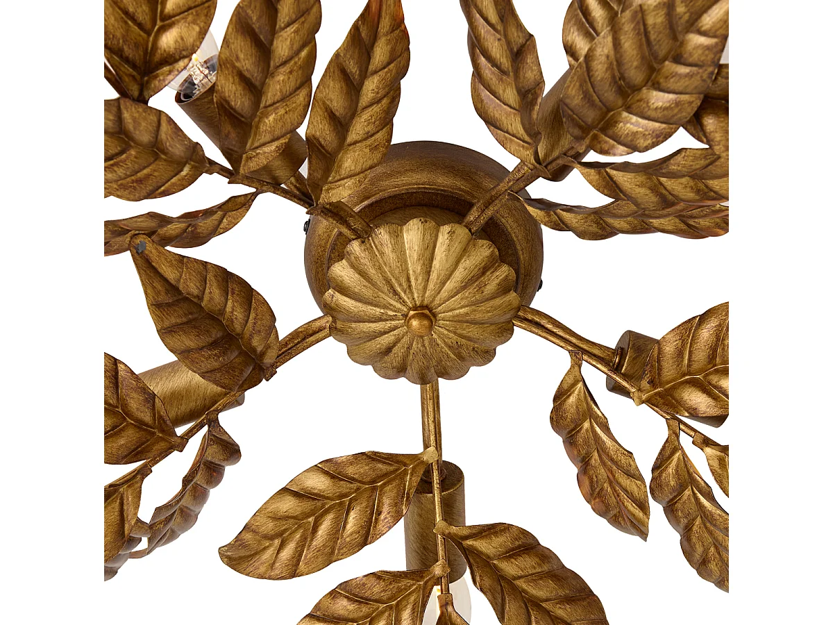 Plafonnier vintage or antique 5 lumières - Linden