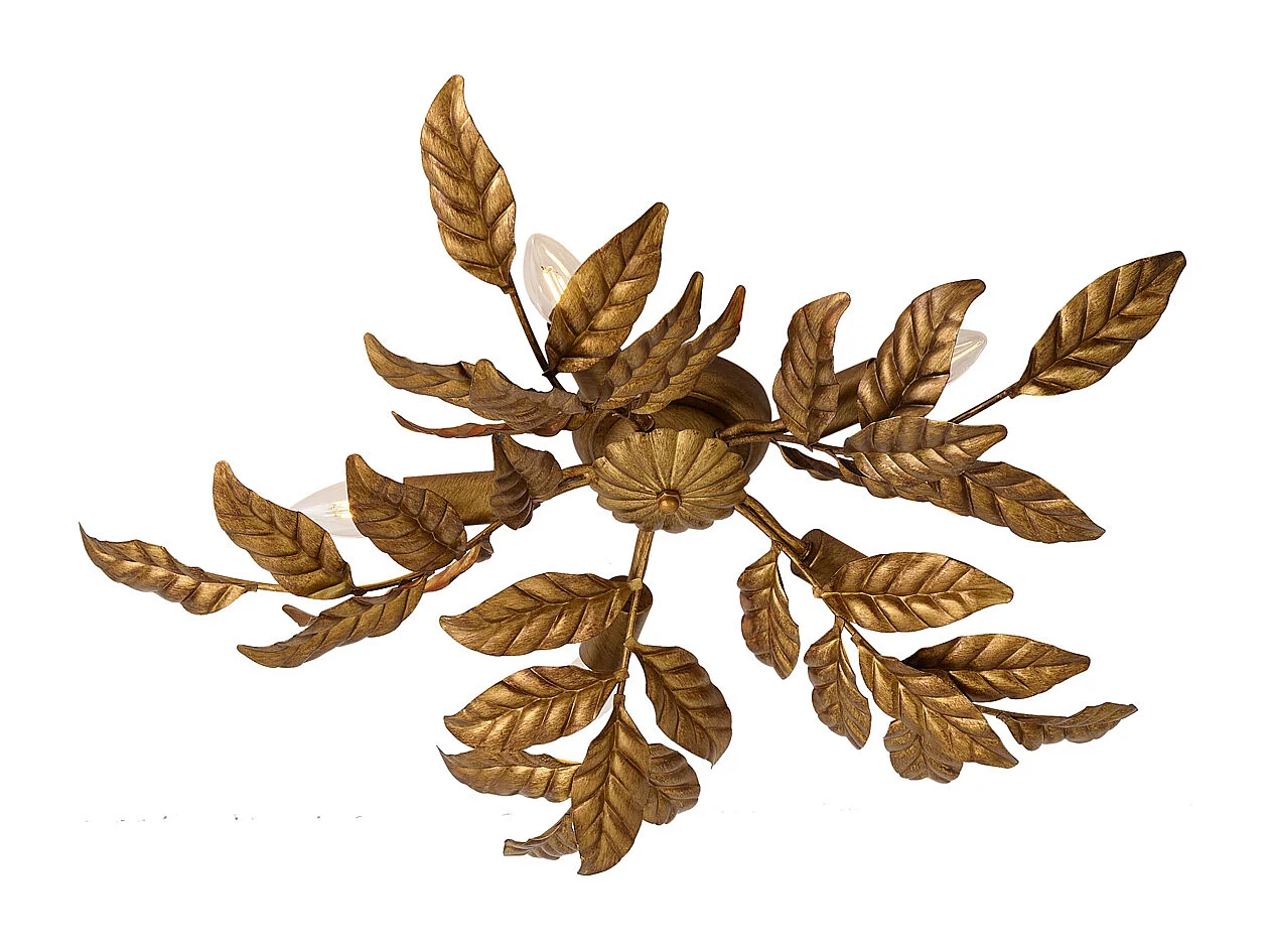 Plafonnier vintage or antique 5 lumières - Linden