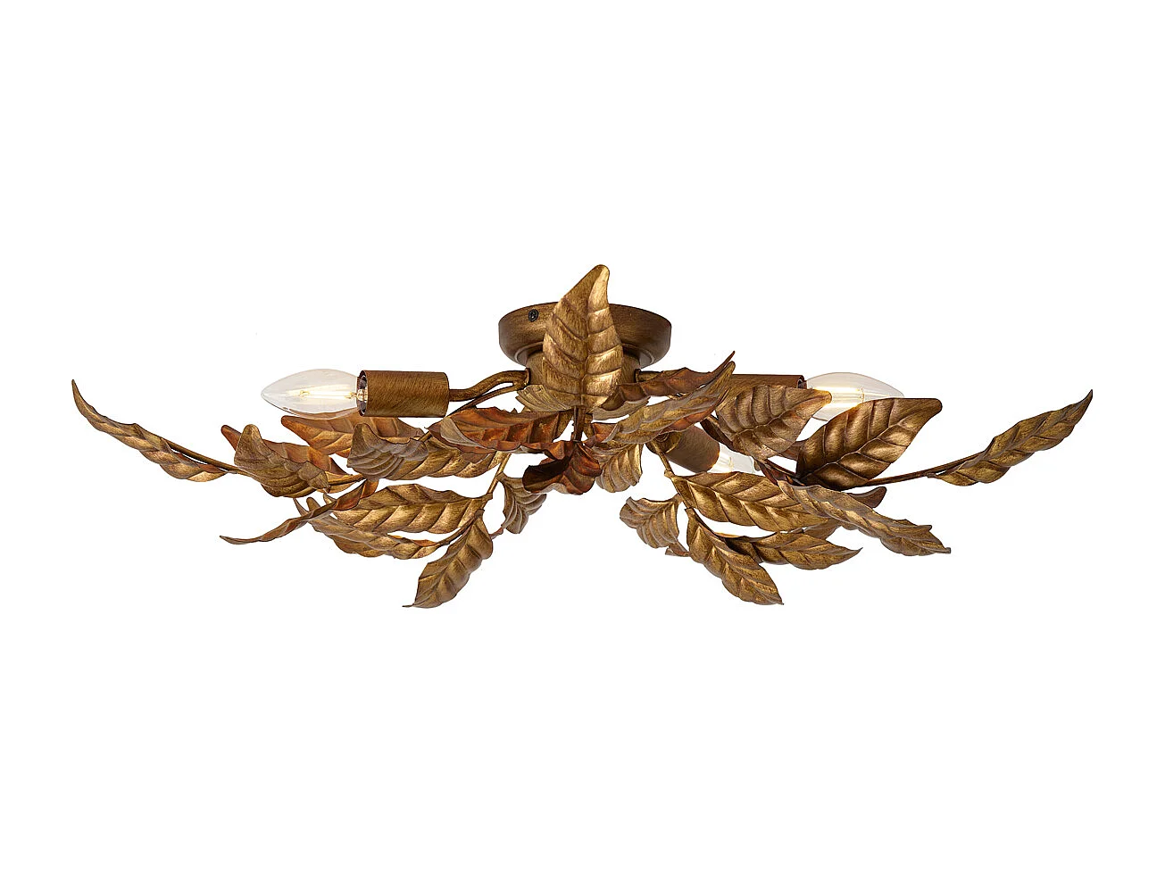 Plafonnier vintage or antique 5 lumières - Linden