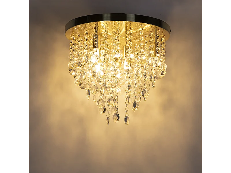 Plafonnier classique or/laiton 35 cm - Medusa