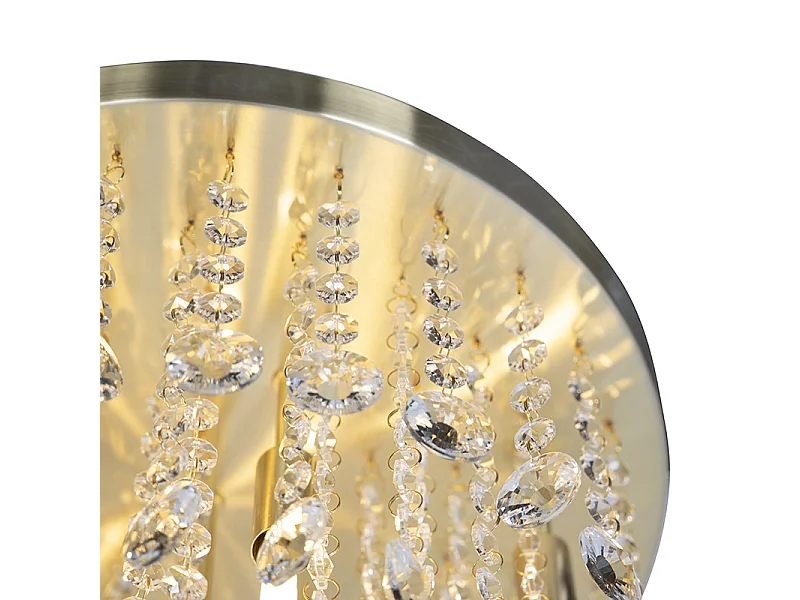 Plafonnier classique or/laiton 35 cm - Medusa