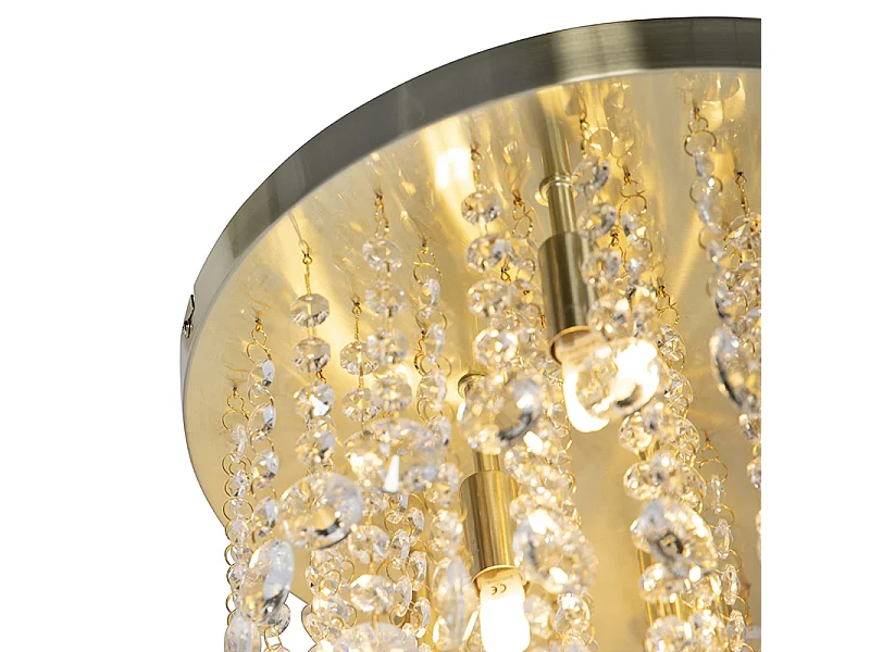 Plafonnier classique or/laiton 35 cm - Medusa