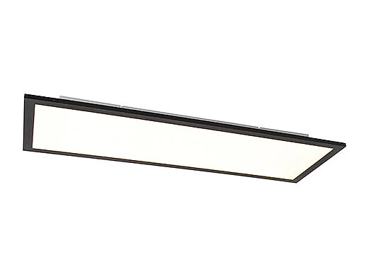 Plafonnier noir 80 cm avec LED et télécommande - Liv