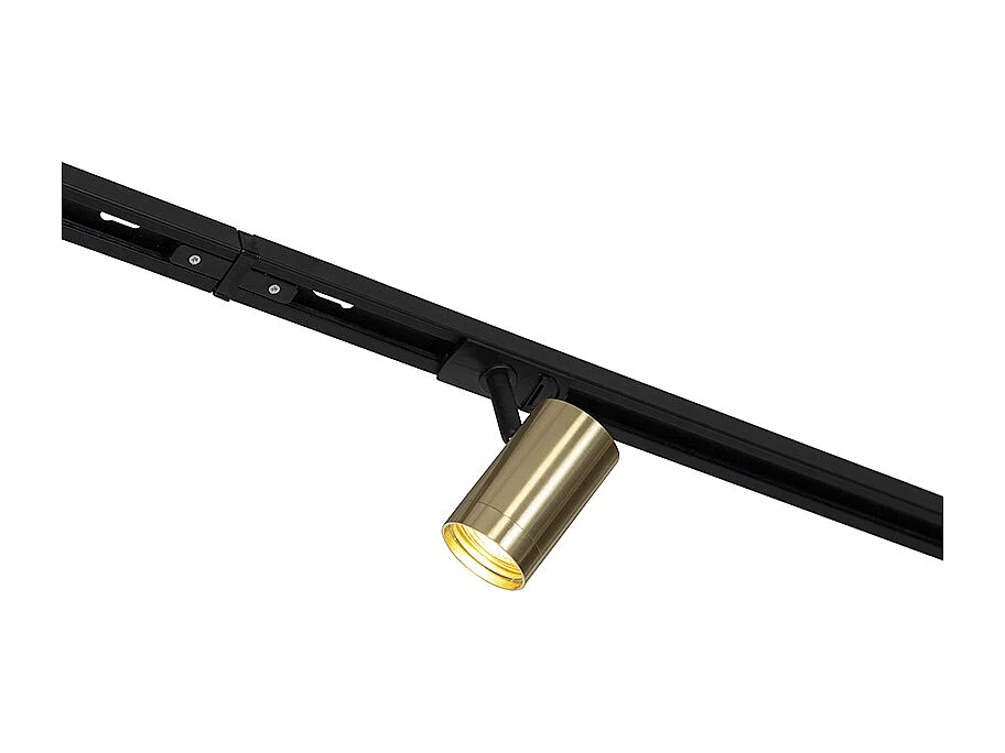 Système de rail d'éclairage moderne avec 3 spots et 3 suspensions dorées 1 phase - Iconic Cavalux Jeana