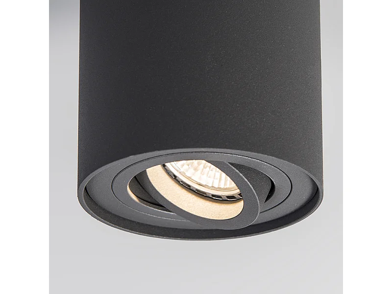 Ensemble de 6 spots de plafond Rondoo Up gris foncé