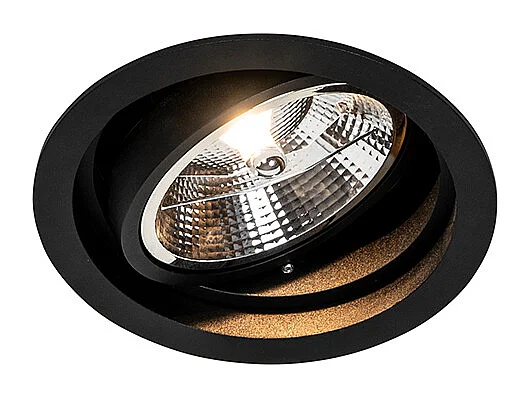 Spot encastré rond noir orientable - Chuck 111