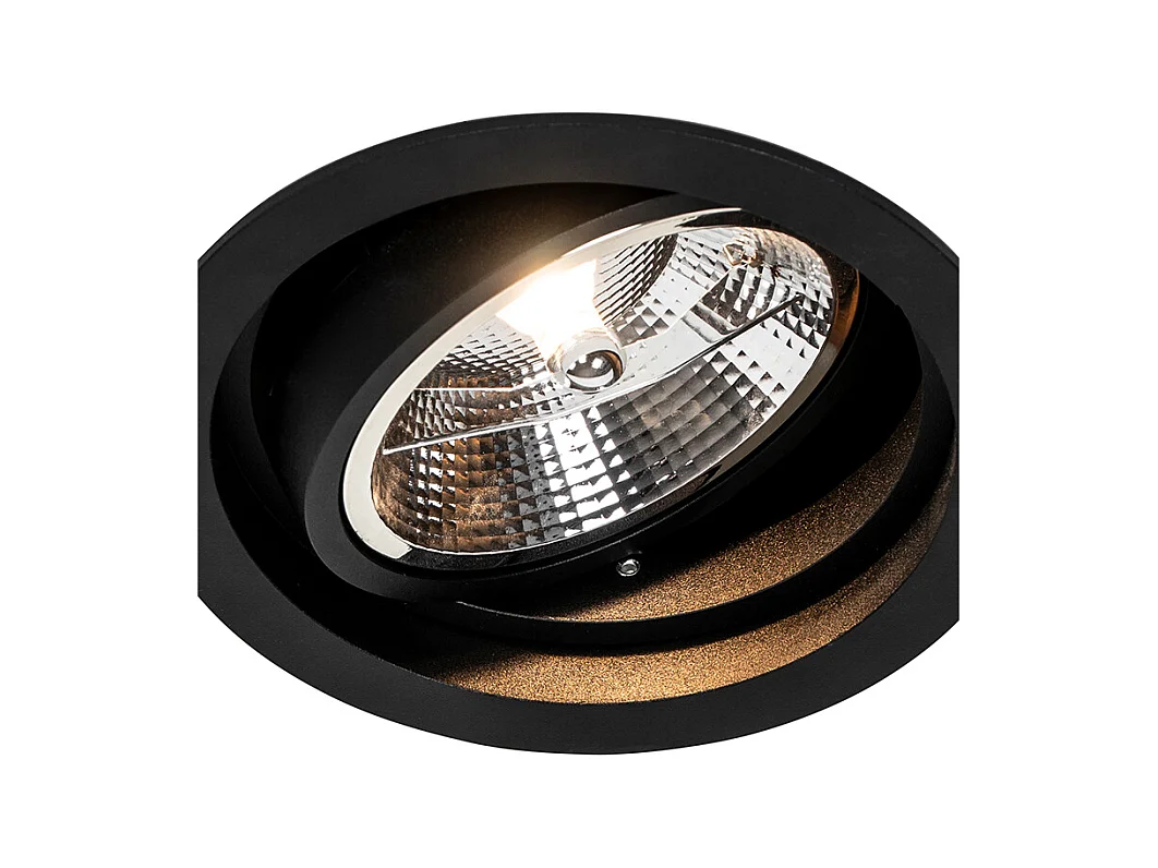 Spot encastré rond noir orientable - Chuck 111