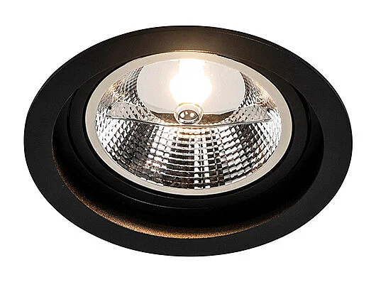 Spot encastré rond noir orientable - Chuck 111