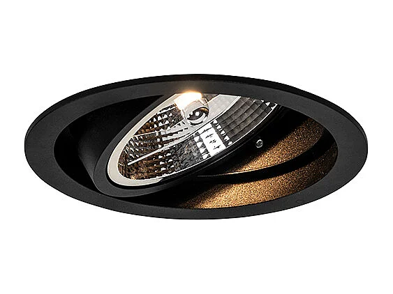 Spot encastré rond noir orientable - Chuck 111