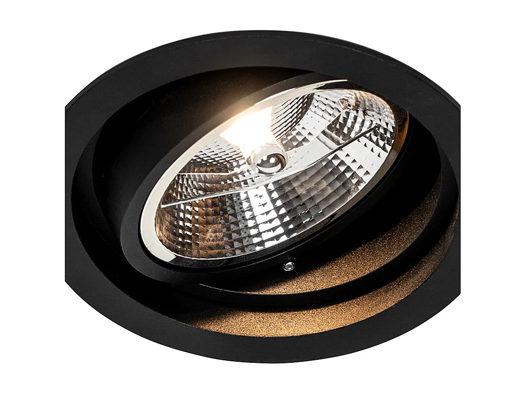 Spot encastré rond noir orientable - Chuck 111