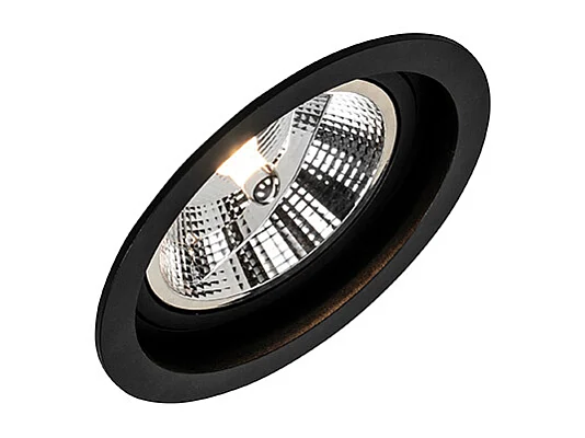 Spot encastré rond noir orientable - Chuck 111