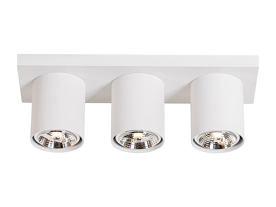 Spot de plafond moderne blanc 3 lumières - Tubo