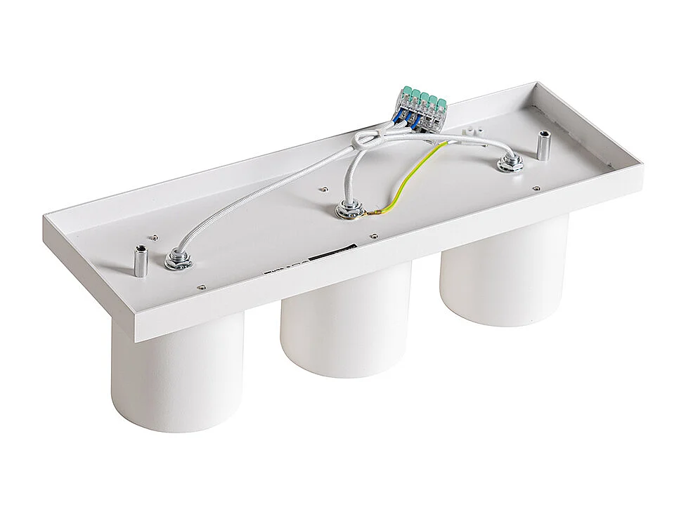 Spot de plafond moderne blanc 3 lumières - Tubo