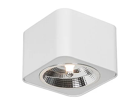 Spot en saillie moderne blanc carré GU10 111mm - Boxer