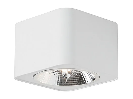 Spot en saillie moderne blanc carré GU10 111mm - Boxer