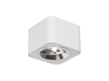 Spot en saillie moderne blanc carré GU10 111mm - Boxer