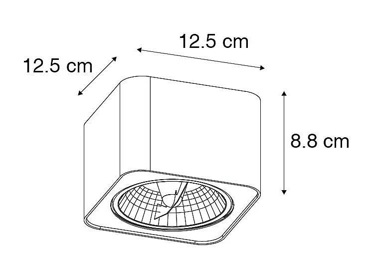 Spot carré moderne blanc - Boxer