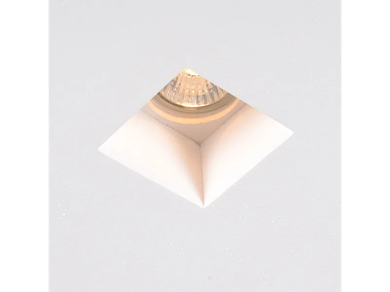 Spot encastré blanc carré 12 cm - Gypsy Stucco