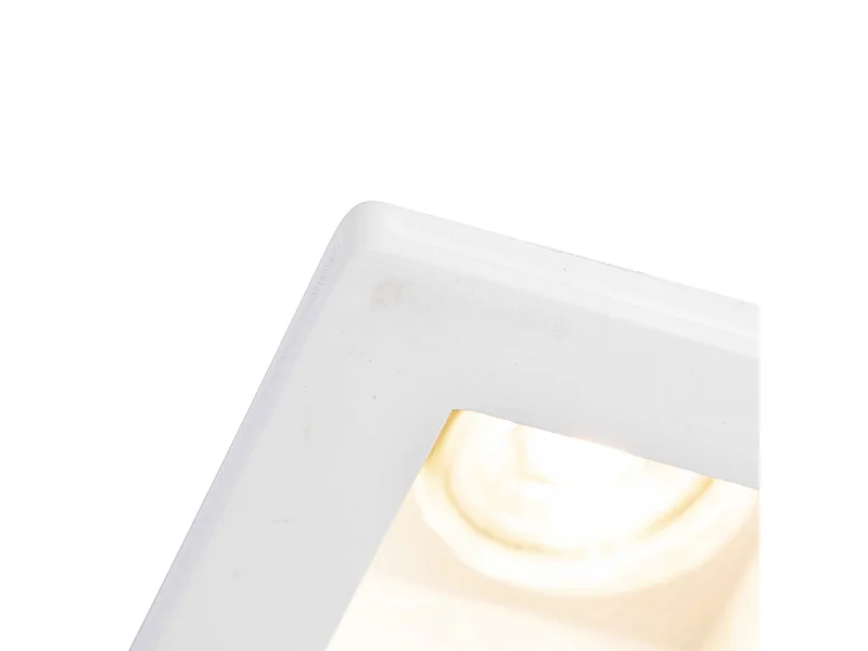 Spot encastré blanc carré 12 cm - Gypsy Stucco