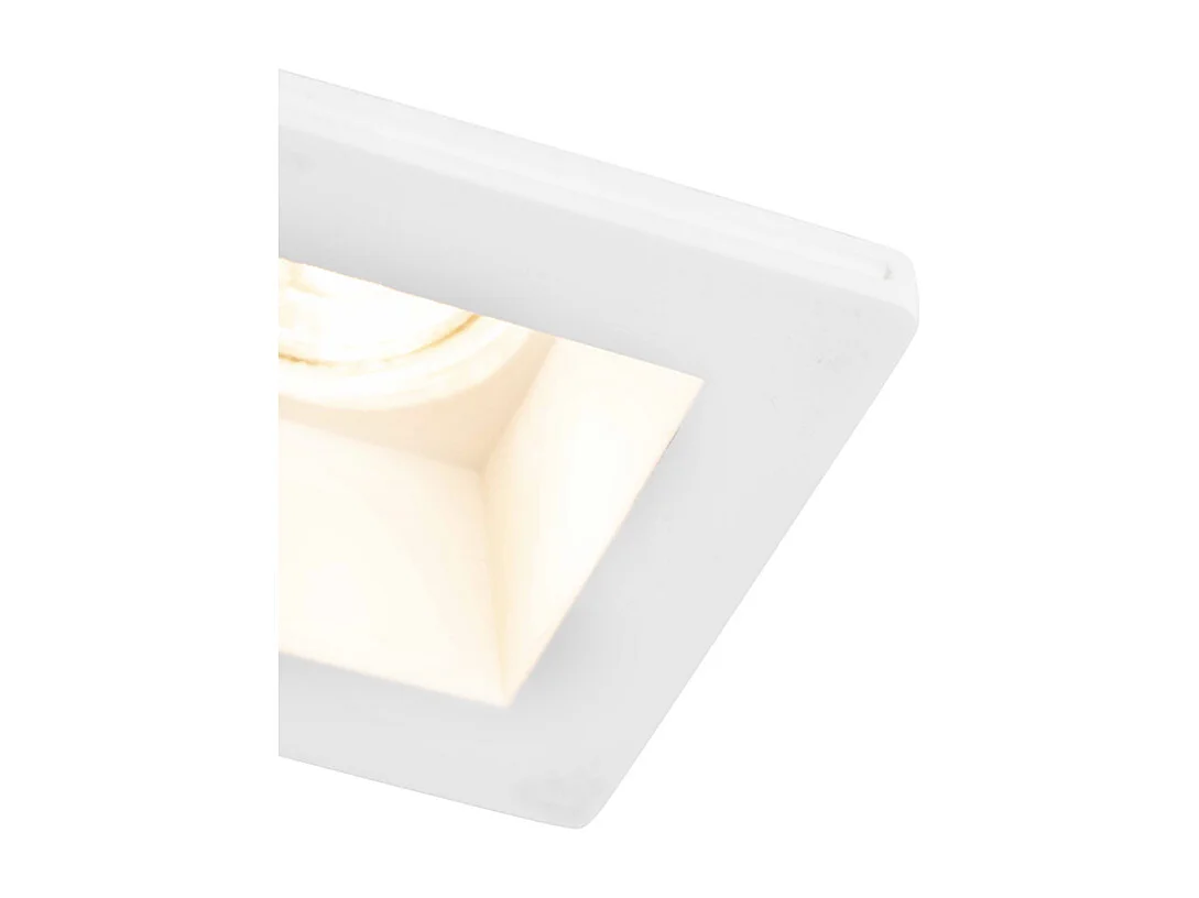 Spot encastré blanc carré 12 cm - Gypsy Stucco