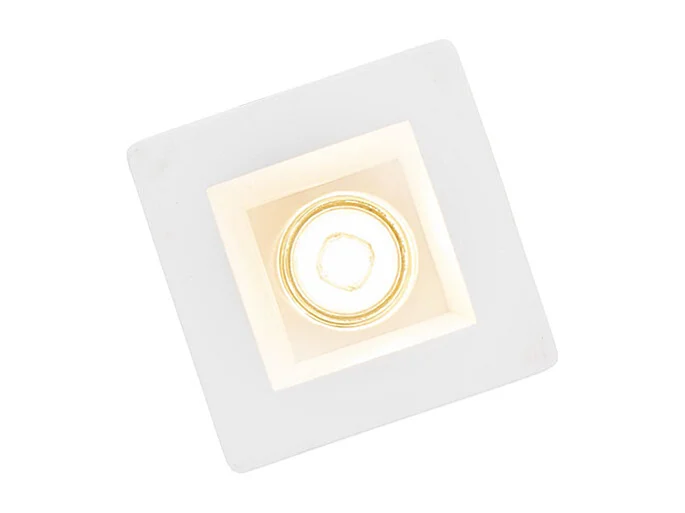 Spot encastré blanc carré 12 cm - Gypsy Stucco