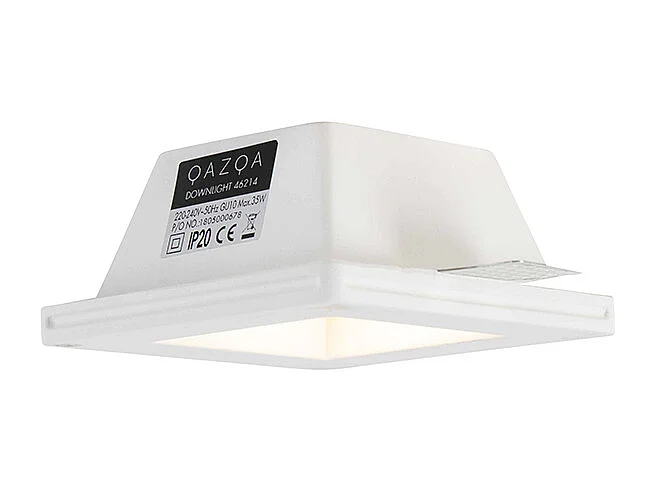 Spot encastré blanc carré 12 cm - Gypsy Stucco