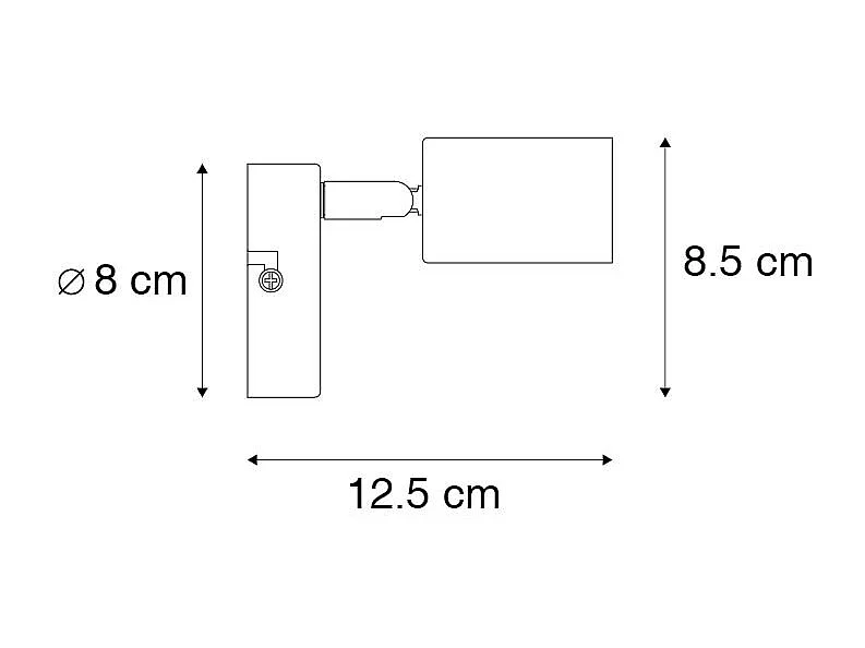 Spot moderne noir orientable - Facil