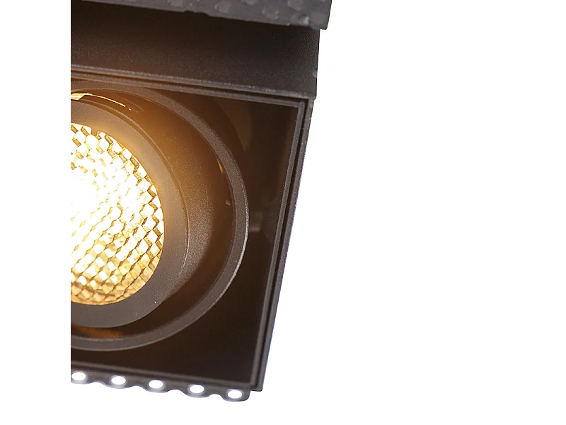 Spot encastré noir inclinable et orientable sans bordure - Oneon Honey