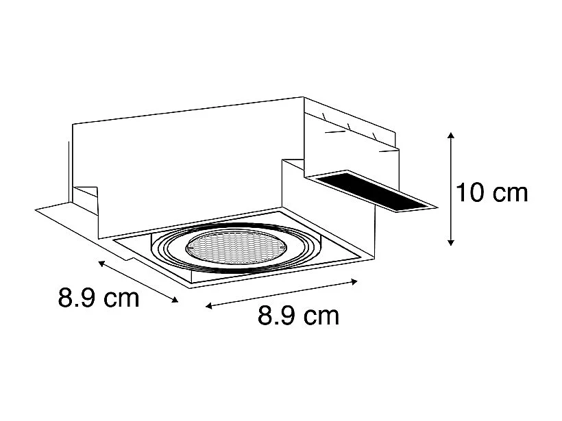 Spot encastré noir inclinable et orientable sans bordure - Oneon Honey